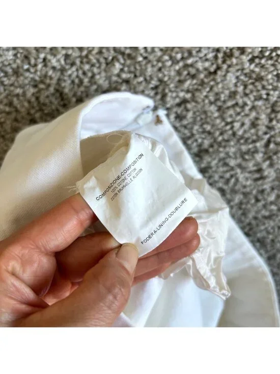 Vintage Yves Saint Laurent Women's Sz Small White High-Waist Cotton Shorts - Picture 8 of 12